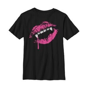 Boys Lost Gods Halloween Lipstick Vampire Fangs Tshirt